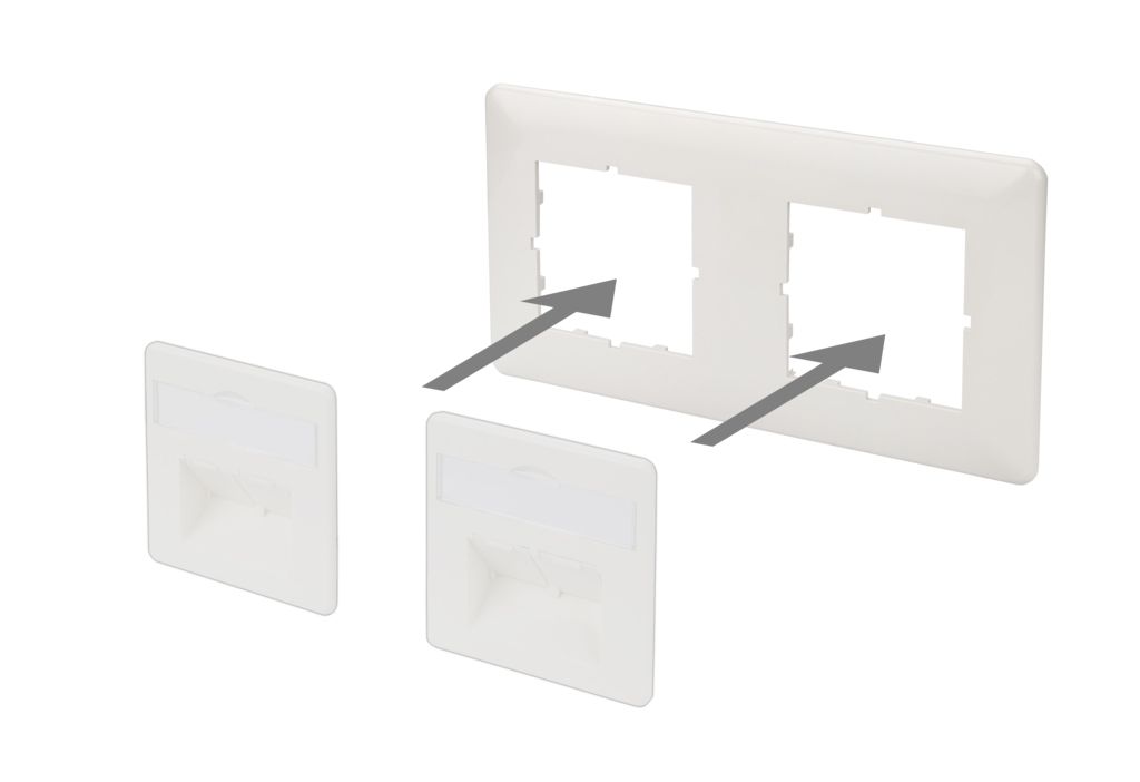 Rahmen 2f rws glz net-works Kst Unterputzmontage