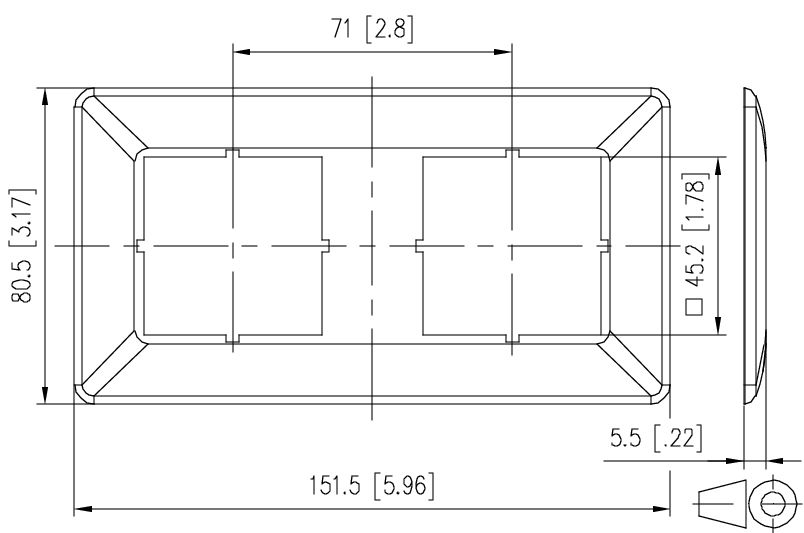 Rahmen 2f rws glz net-works Kst Unterputzmontage