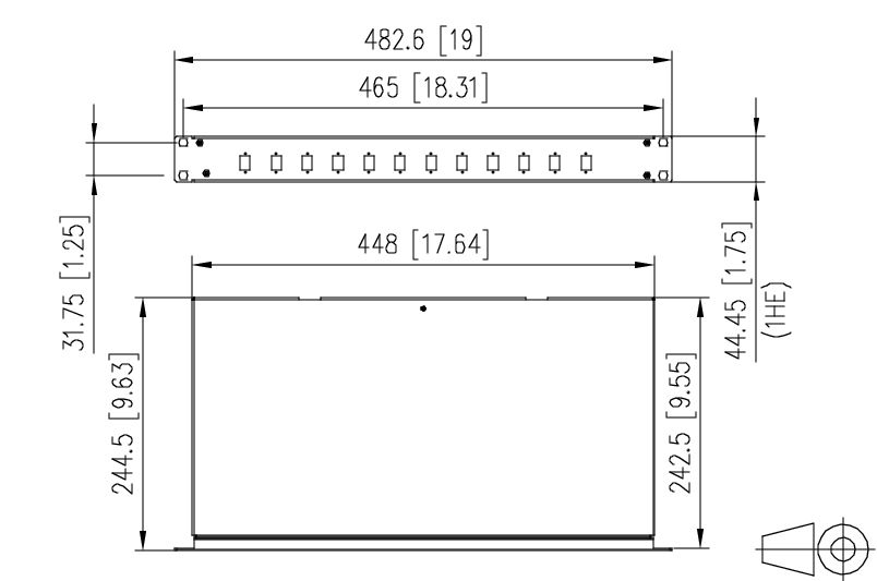 LWL-Patchpanel 12f net-works LC-D 1HE OM4 19Zoll m.Pigtails max:12f