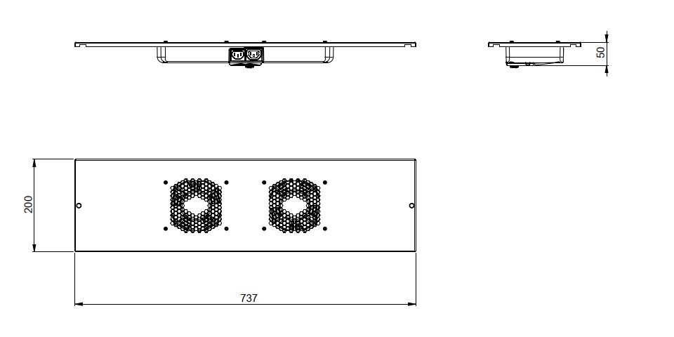 Dachlüfter IP20 net-works 230-240VAC VDC 800mm 169m3/h 16W