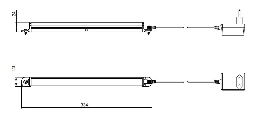 Schaltschrankleuchte LED net-works 3,6W LED nicht austauschbar 220-240VAC 334mm