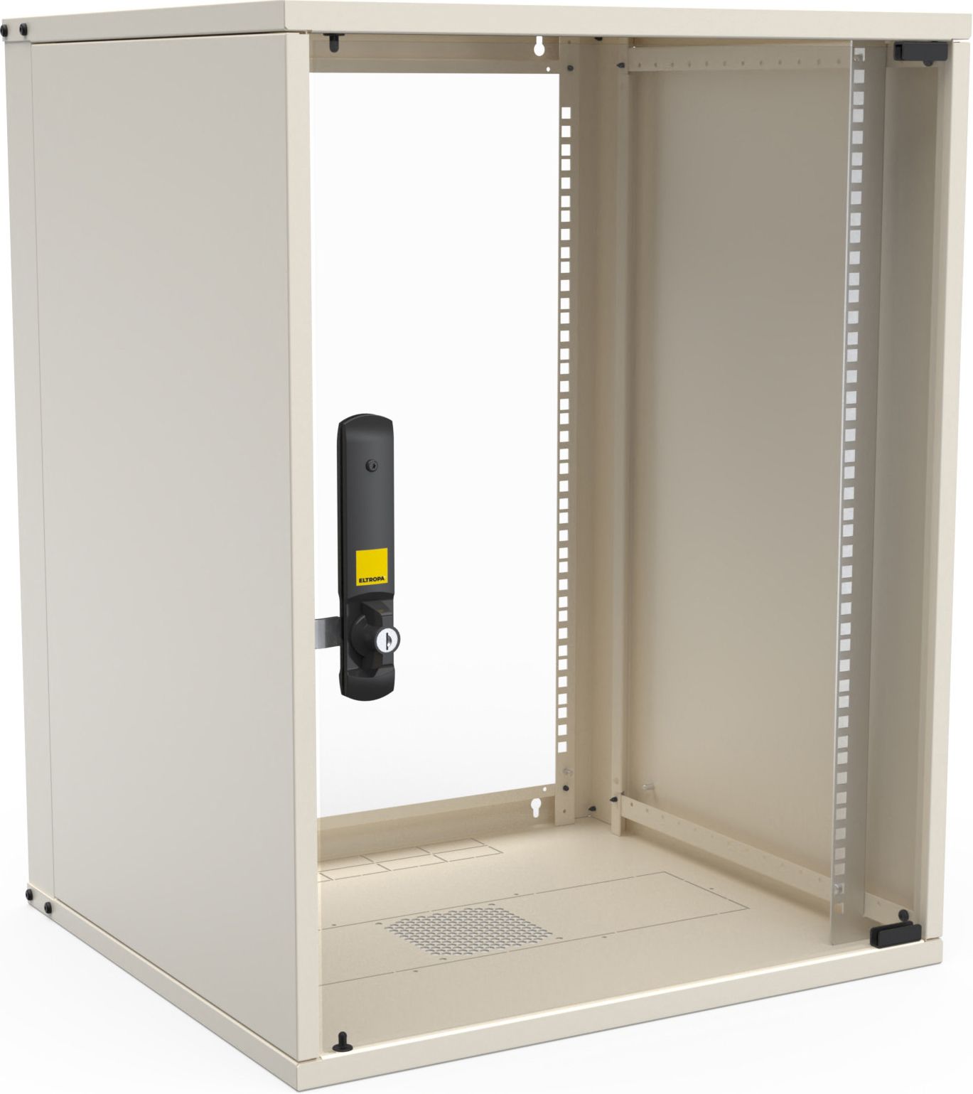 Netzwerkgehäuse ST 500mm net-works 15HE vo 19Zoll IP20 pulverbesch m.Festrahm