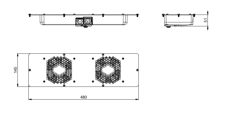 Dachlüfter IP20 220-240VAC VDC 600mm 16W 169m3/h