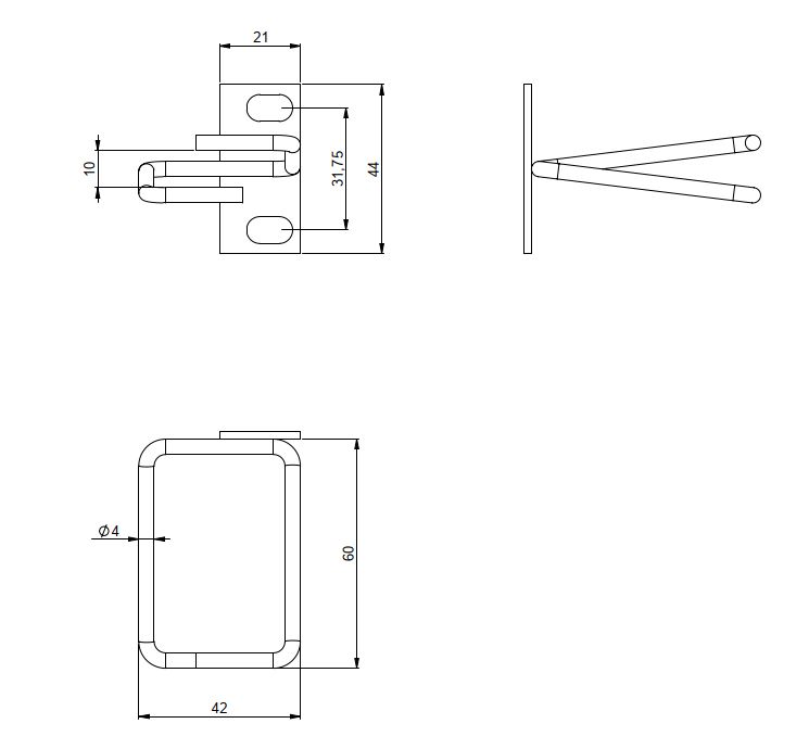 Kabelrangierbügel Metall 482,6mm B25mm 1HE sw