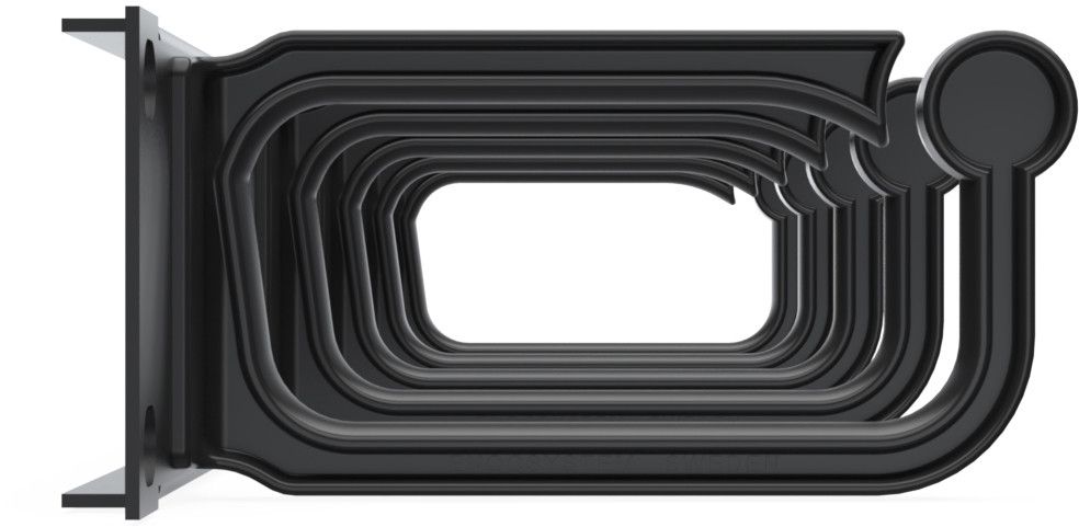 Kabelführungspanel Metall 482,6mm B482mm 1HE sw