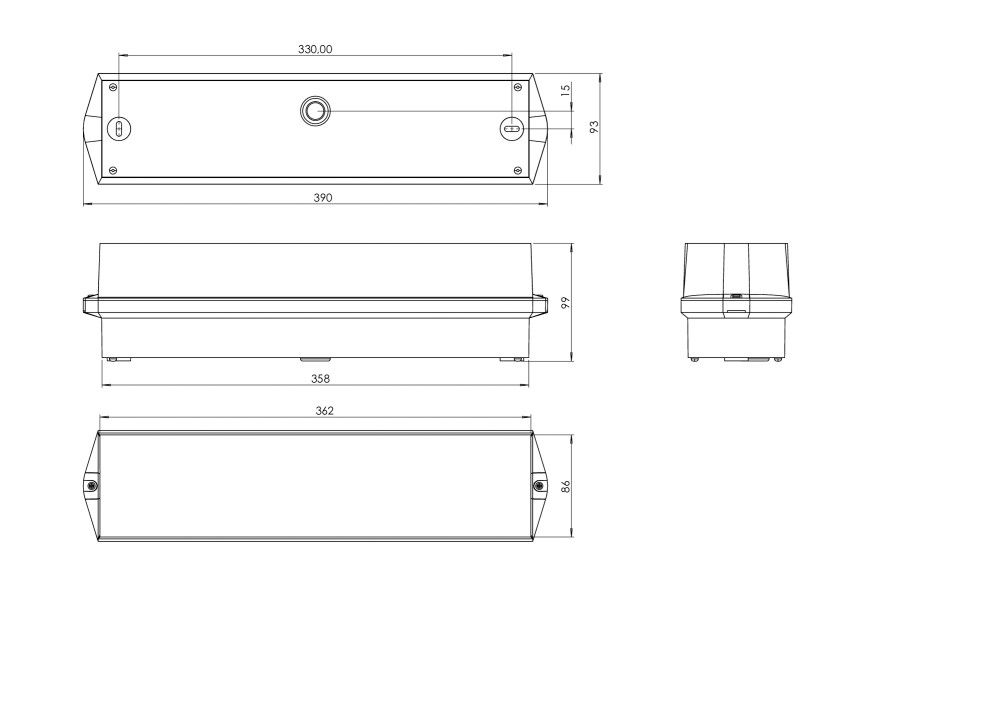 LED-Sicherheitsleuchte 4,2W 6500K 225lm IP65 1LED Wandanb 16m eins auto.Selbstt