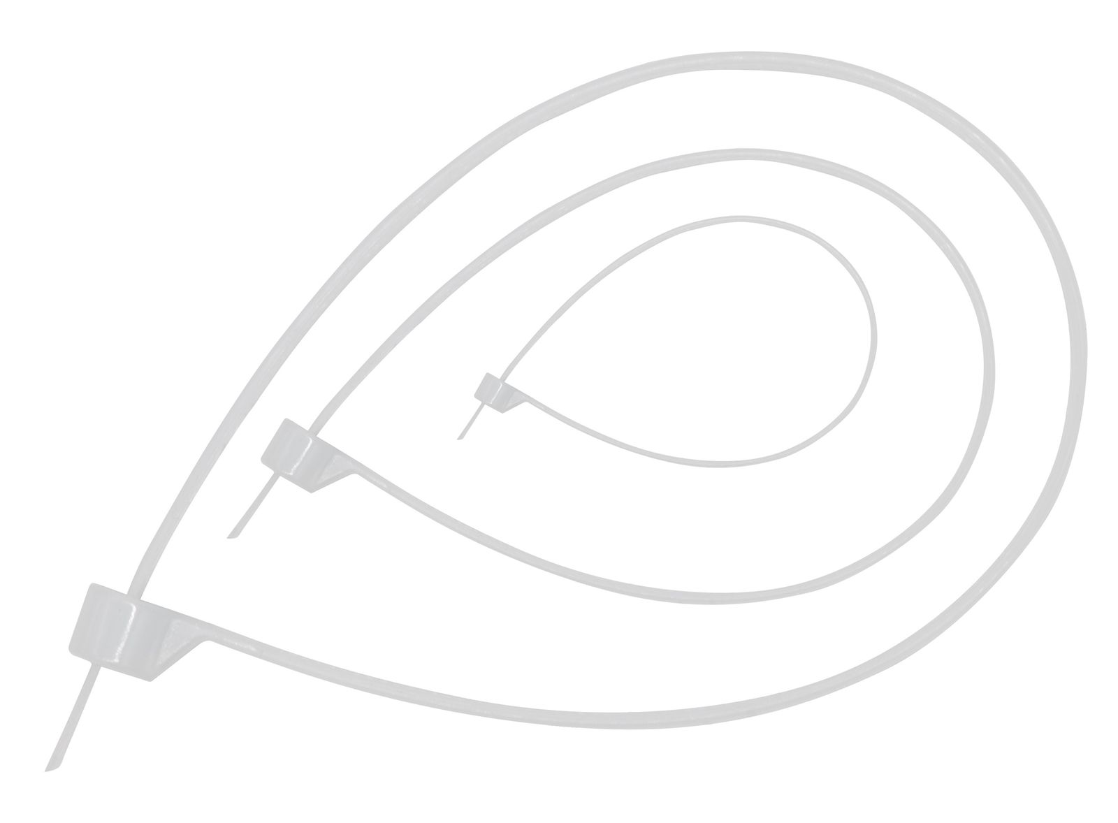 Kabelbinder L200mm natur 2,5x1,1mm hfr PA Polyamid (PA) -40-85°C KstZunge/Nase