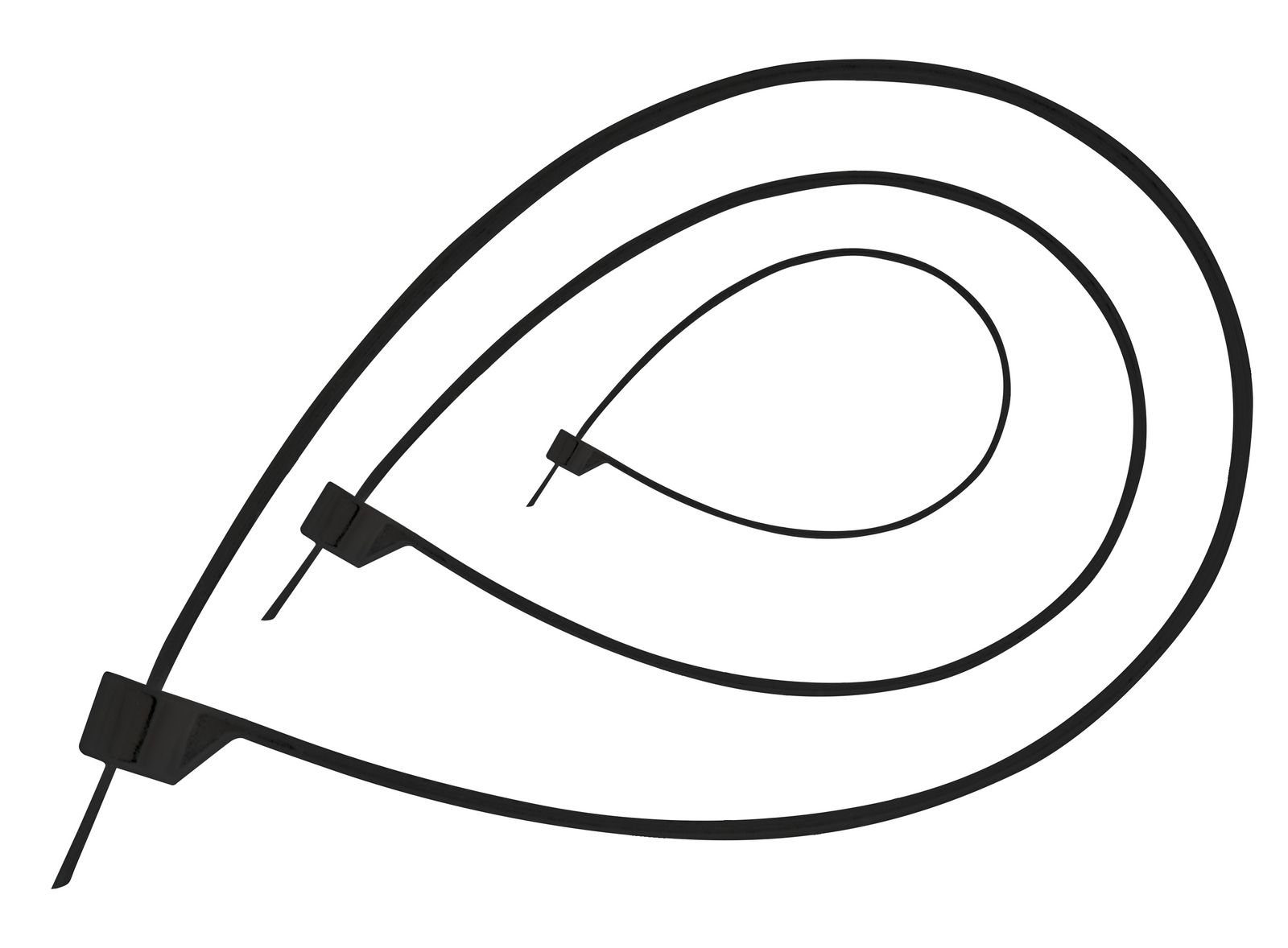 Kabelbinder L200mm sw 4,6x1,2mm hfr PA UVstab Polyamid (PA) -40-85°C