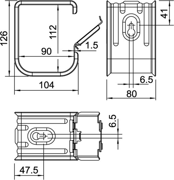 Sammelhalterung ST hfr 70xNYM3x1.5 f.Funkterh