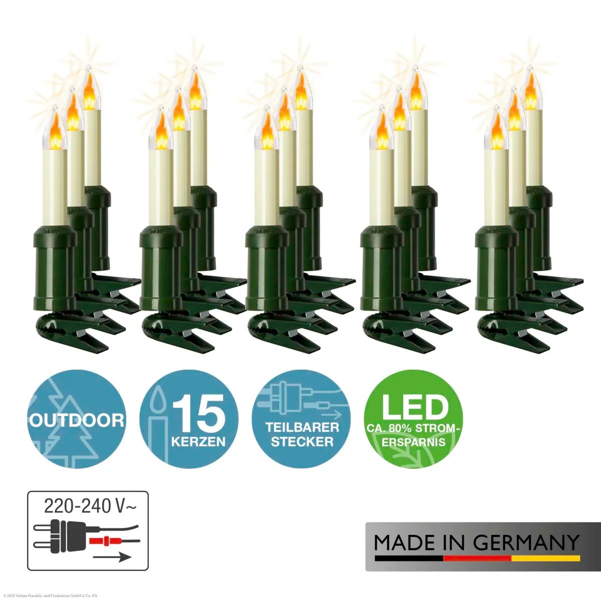 LED-Lichterkette ws 15LP IP44 11,2m m.LM