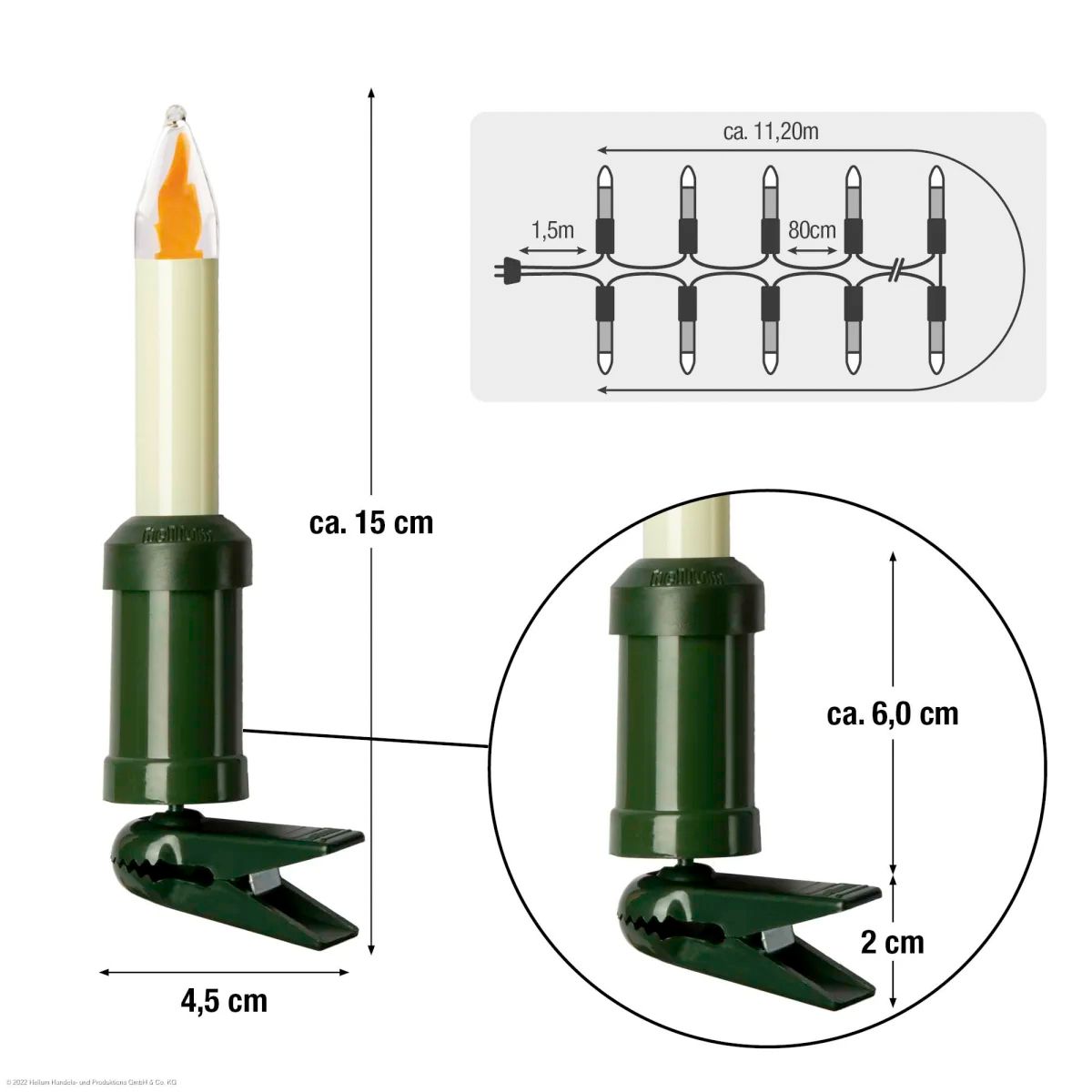LED-Lichterkette ws 15LP IP44 11,2m m.LM