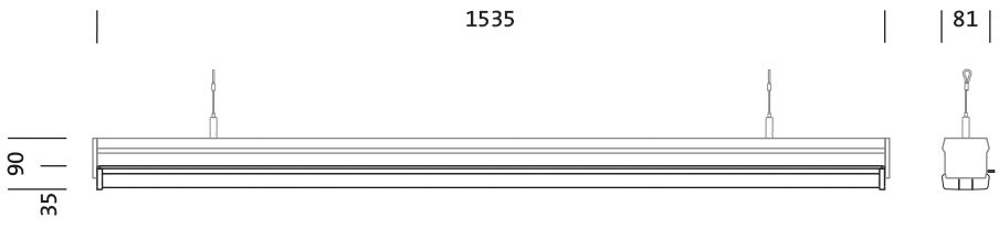 LED-Leuchteneinsatz 69-82 DUS 31 6500K 12660lm 1LED elektr.Trafo IP50 ws