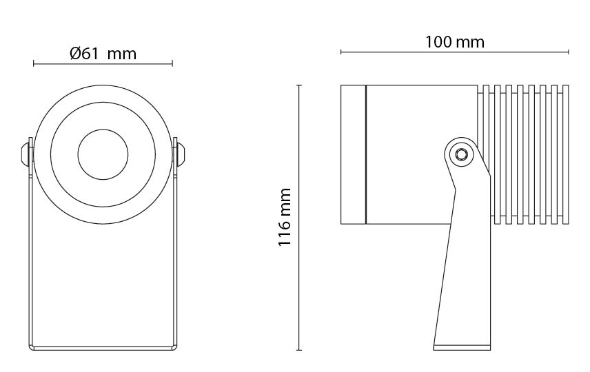 LED-Anbaustrahler 8W HOVDEN 2700K 550lm Konv 1LED Alu IP67 graphit mt