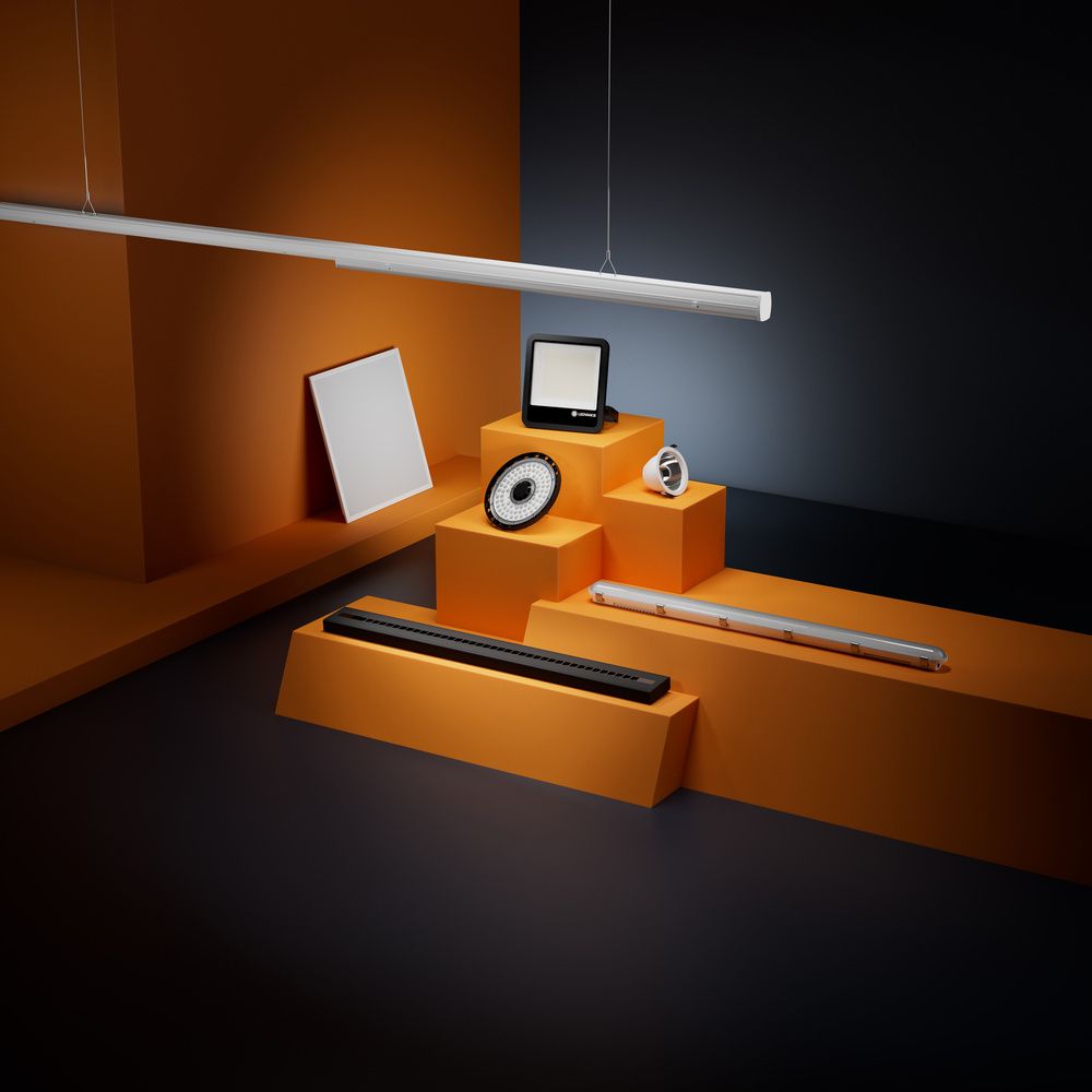 LED-Anbaustrahler 133W 4000K 20000lm Alu Konv sw mt 1LED IP66 RF:matt