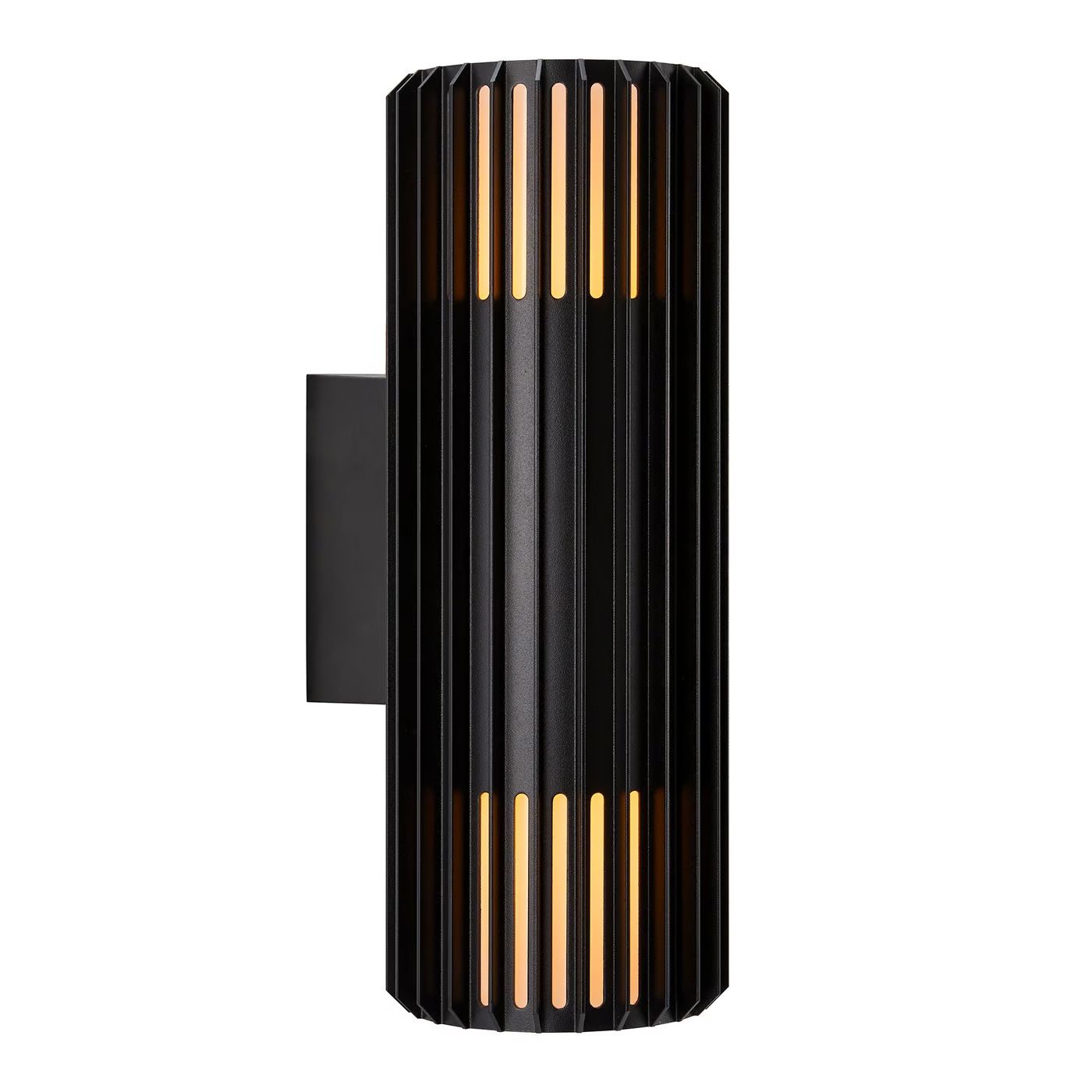 LED-Wandanbauleuchte Aludra 30W sw IP54 E27 Ø124x337mm