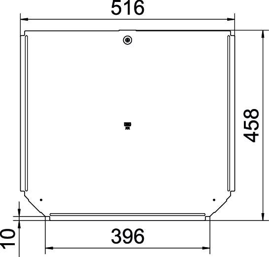 Deckel T-Stück Drehriegel 400mm f.Kabelrinne