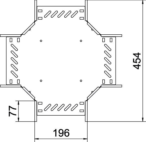 Kreuzstück Kabelrinne ST 60x196mm int.Verb