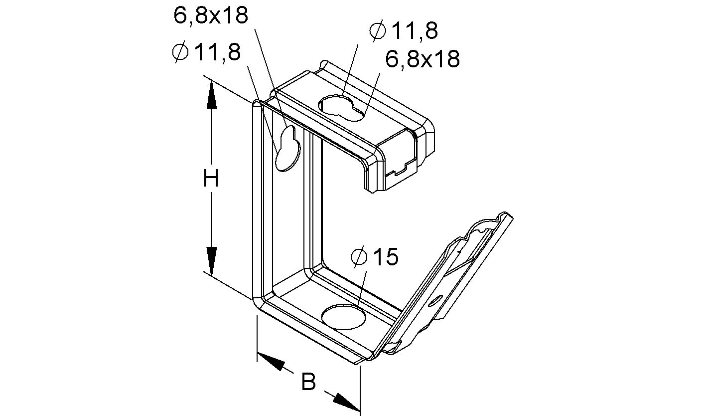 Sammelhalterung V4A hfr 30xNYM3x1.5 f.Funkterh Edelstahl (V4A)