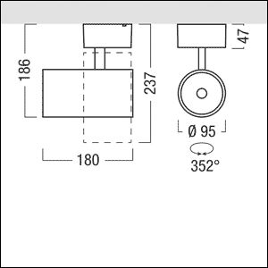 LED-Schienenstrahler 26,5 4000K 2600lm Konv ws mt 1LED Alu IP20 breitstrahlend