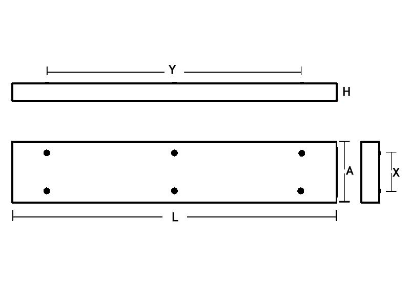 LED-Reinraumleuchte 54W 4000K 22040lm ws Konv Dimmung DALI IP20 1245x620x85mm