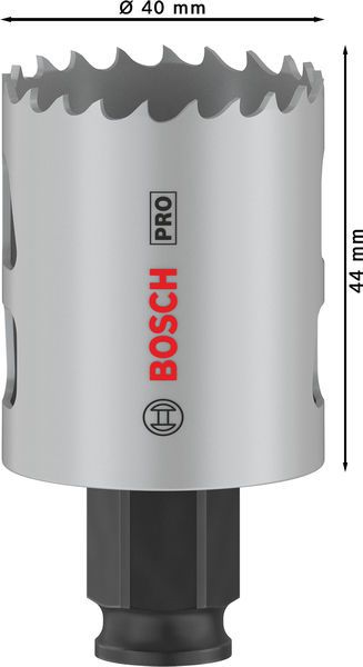 Lochsäge Ø40mm T44mm Sechskant f.Gips f.Holz