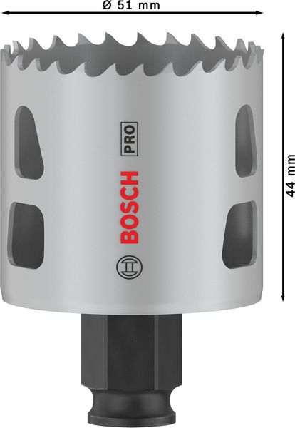 Lochsäge Ø51mm T44mm Sechskant f.Gips f.Holz