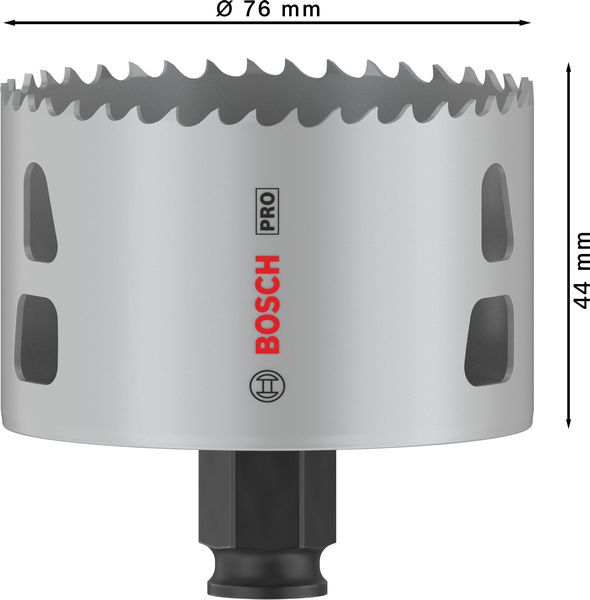 Lochsäge Ø76mm T44mm Sechskant f.Gips f.Holz