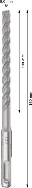 Hammerbohrer Ø8mm SDSplus 100/160mm f.Beton f.Stein