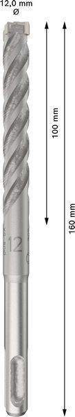 Hammerbohrer Ø12mm SDSplus 100/160mm f.Beton f.Stein