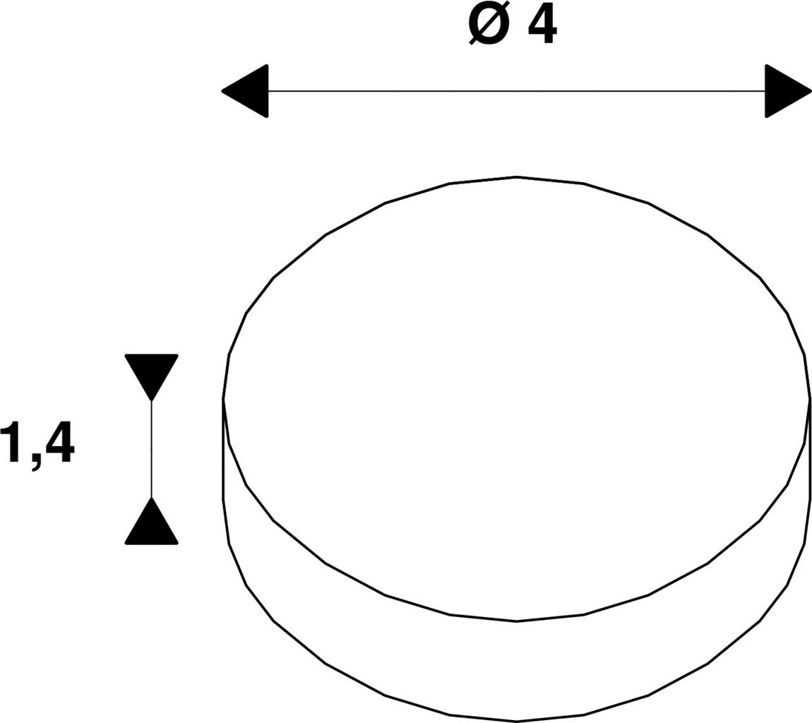 Dekorelement ni Alu Ø40mm L40mm B40mm H14mm