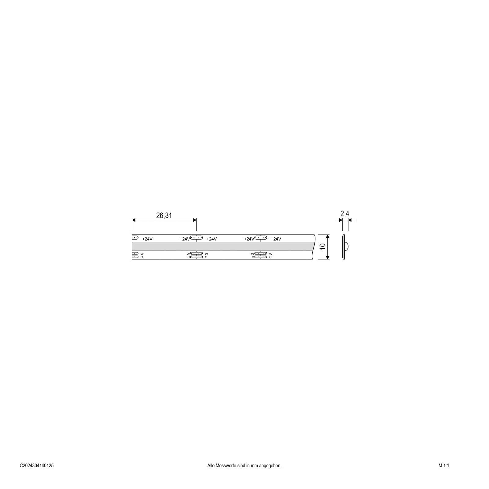 LED-Lichtband 14W/m ws 2500-6500K IP20 608Stk/m LED nicht austauschbar 5000mm