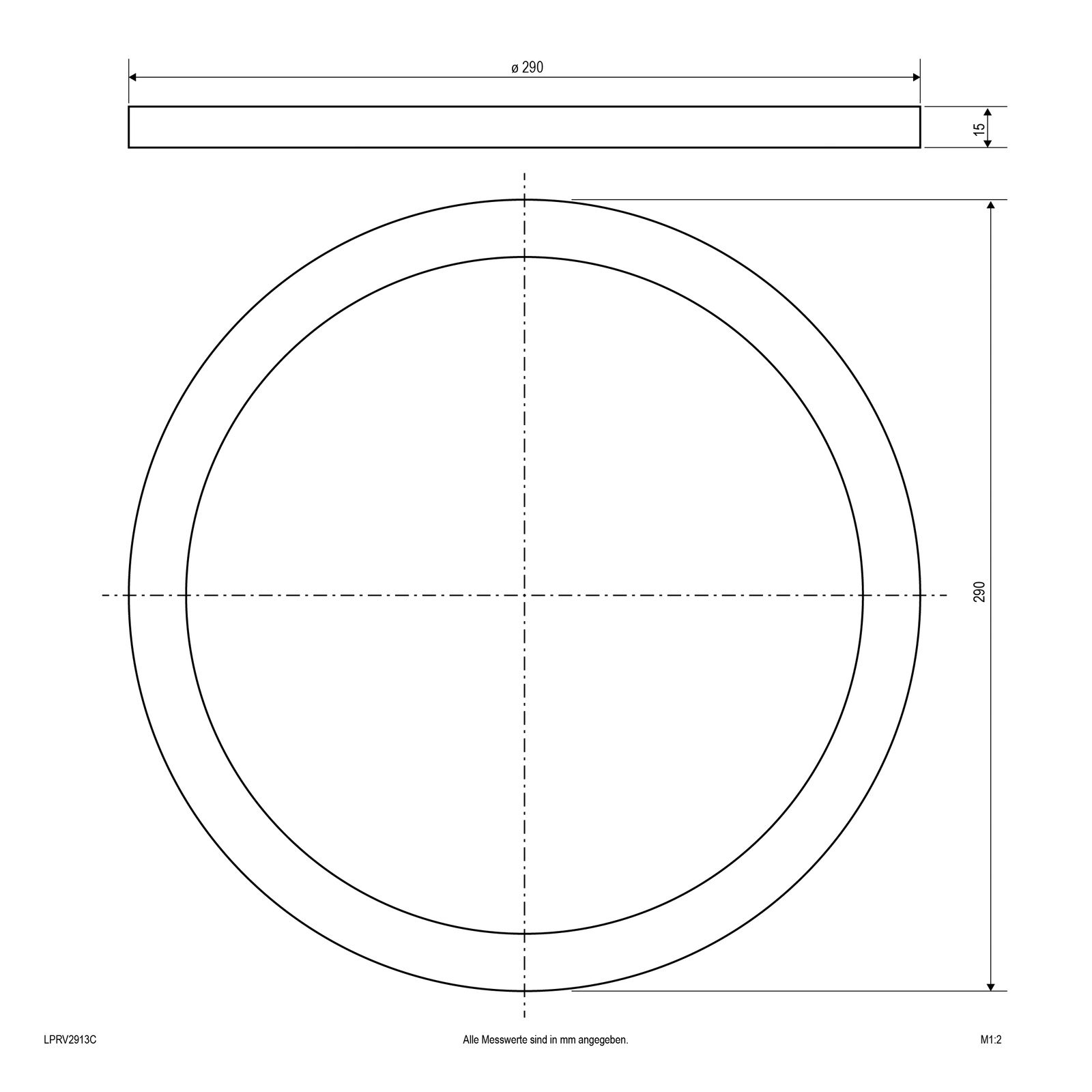 Aufbaurahmen edst Ø294mm H15mm