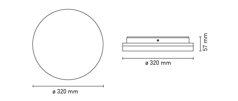 LED-Anbauleuchte 11-20W 2900-5900K sw 2962lm IP54 BWM Ø320x57mm
