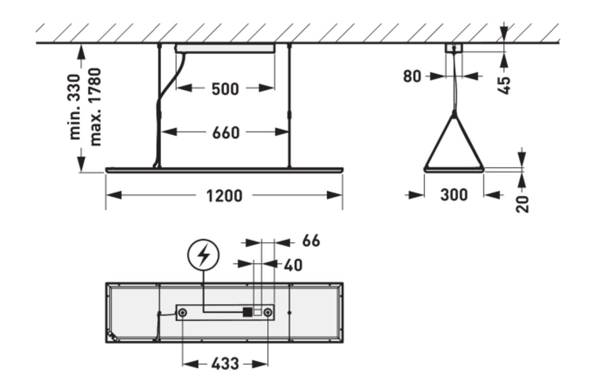 LED-Pendelleuchte 26-34W twenty3 1LED 3000-4000K LED nicht austauschbar 4400lm