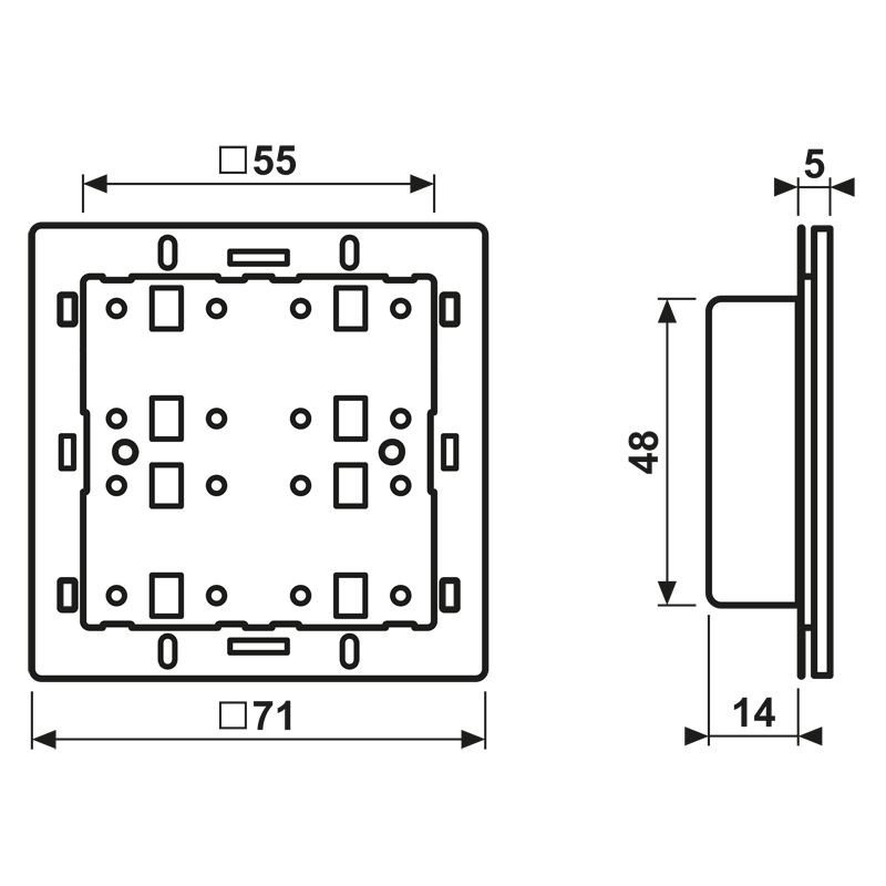 Tastsensor KNX AS/A UP 4pkt m.LED-Anz Mit Busankopplung