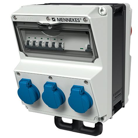 Energiewürfel Kst ws IP44 AMAXX 3Steckd 1x16A5p400V 1x32A5p400V LS-Schalter