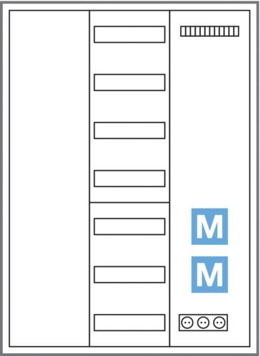 Komplettschrank AP/UP 1stö 3Feld IP44 1100x800x205mm