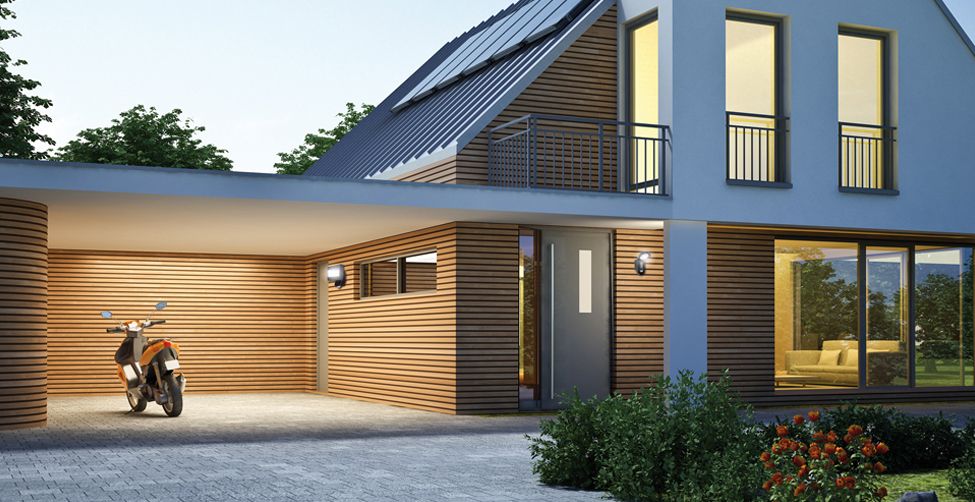 LED-Sensorleuchte OL/AOL 10W 3000K 850lm ws Konv IP55 BWM 143x104x205mm