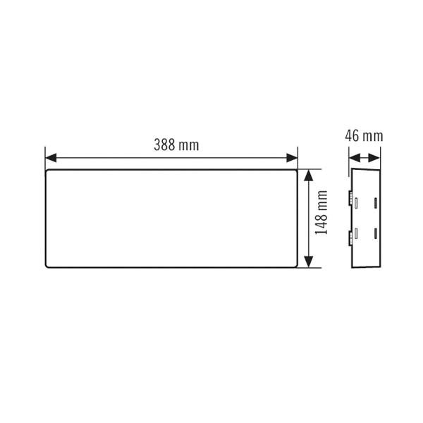 LED-Sicherheitsleuchte ELX 3W 4000K IP54 1LED Aufb/Einb auto.Selbstt dezentr