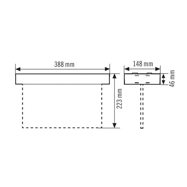LED-Sicherheitsleuchte SLX 3W IP20 1LED Aufb/Einb 32m eins/zweis auto.Selbstt