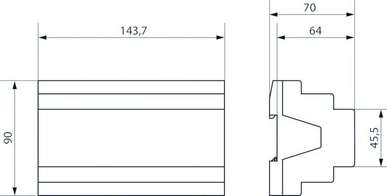 Jalousieaktor KNX REG 8f 8Eing 6A Vor Ort-/Handbedienung