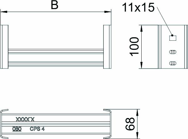 Sprosse Kabelleiter 754mm ST f/vz