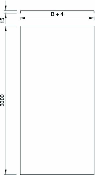 Deckel für Abstandmontage 530x3000mm f.Kabelrinne Geeignet für Kabelleiter