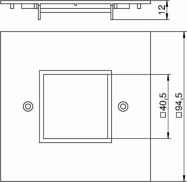 Abdeckplatte Säule 1f RM45 Kst rws unbeh RAL9010 hfr