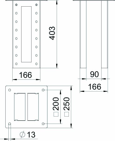 Deckenanschluss ST schrau si RAL9006 hfr unbeh