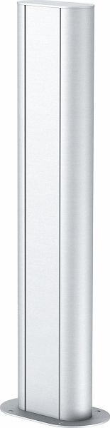 Installationssäule Alu 675mm oval eins Standfuß RAL9010 unten