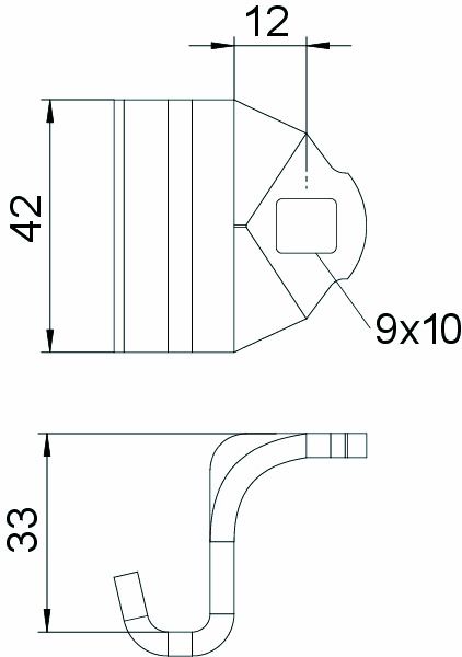 Befestigungslasche AS 30-Serie I-Profil ST f/vz