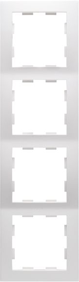 Rahmen 4f alu glz Kst f.GEB-K Thermopl Unterputzmontage