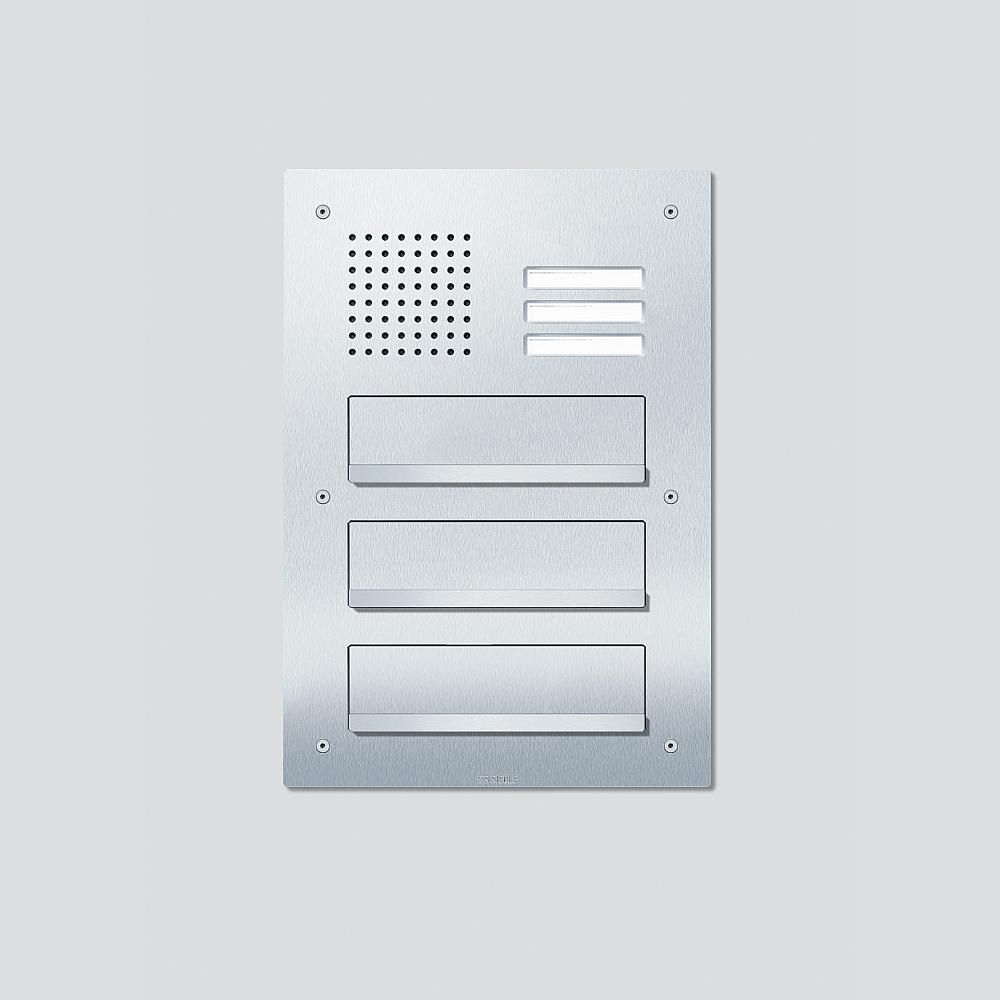 Briefkasten MauerDW 3f VA si 3tast 2mod 345x495,5x2mm Koppelbar