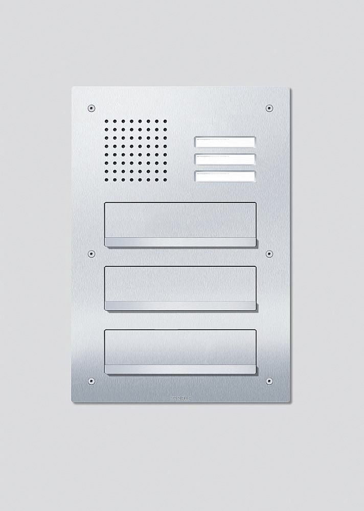 Briefkasten MauerDW 3f VA si 3tast 2mod 345x495,5x2mm Koppelbar